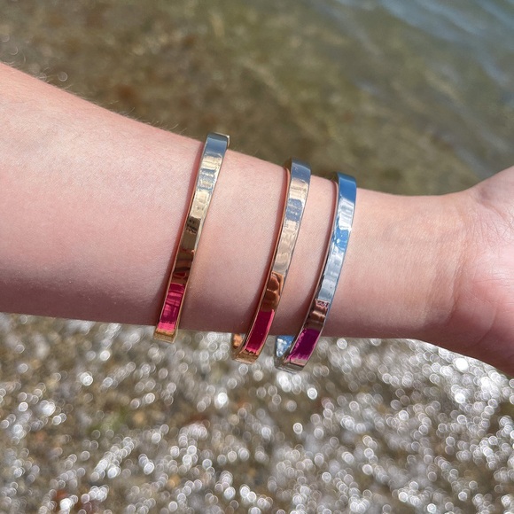 3 Row Diamond Crystal Bracelet, Bangle Bracelet, Crystal Cuff, 218 - Picture 7 of 10